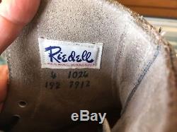 Riedell Vintage Quad Roller Skate 192 Boot Black Size 4