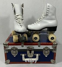 Riedell Vintage Women's Roller Skates 2 Sure Grip Classic With Case