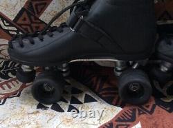 Riedell Vixen 165 Quad Speed Skates Graffiti Signature Black Size 10 Men