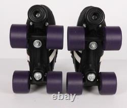 Riedell Volt Quad Roller Derby Speed Skates Black Size 3 Zoom Sure Grip Wheels