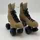 Riedell Womens Super X 4R Tan Suede Sure Grip Roller Skates Shoes Size 6 -Y02