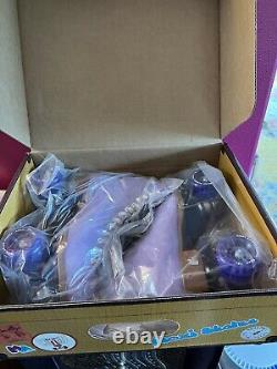 Riedell X Moxi Lolly Suede Lilac QUAD Roller Skates Size 10 NEW IN Box FREE SHIP