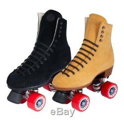 Riedell Zone 135 Roller Skates 6 fits wm 7.5-8, Same as Moxi Lolly, Black Suede