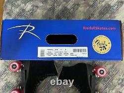 Riedell Zone 135 Roller Skates Black Suede Size Women's 8 Used