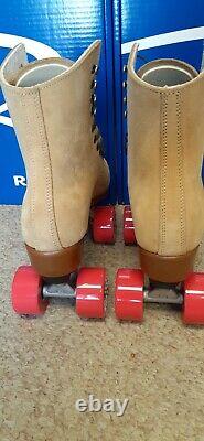 Riedell Zone 135 Roller Skates Suede Tan Size 12, Women's 13-13.5. FREE SHIP
