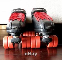 Riedell r3 roller skates Mens Size 10 speed skate roller derby wheels quads