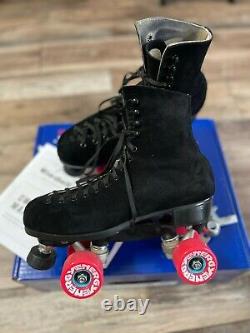 Riedell zone (135 boot) roller skates mens size 8 black d-width