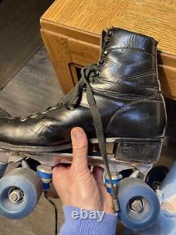 Roller Skates Men's 8 Black With Sure Grip Super X Plates May Be Riedell