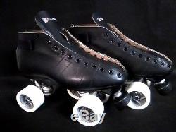 Roller Skates Riedell 595 Size 8.5 Turbo Wheels Probe Plate Bionic Abex 7 Clean