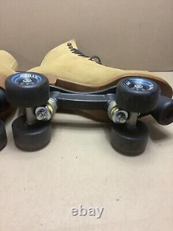 Roller Skates Riedell Brown Suede Men's Size 8T Radar Zen Wheels