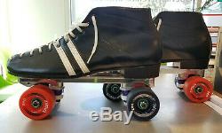Roller Speed Skates Powertrac Riedell 265 Qube Bearings Men Size 12.5
