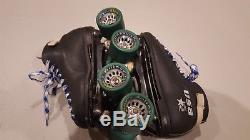 Roller skates size 6 122 leather Riedell boot Hyper Witch Doctor wheels