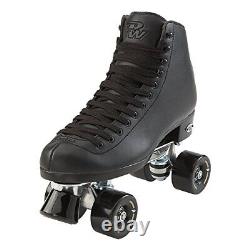 Skates RW Wave Quad Roller Skates for Indoor/Outdoor Black Size 6