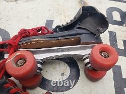 USA Vintage Red Wing Sure-Grip Jogger Riedell Roller Skates size 10  kryptos