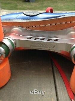 Used Riedell Blue 911 Roller Skates 9.5 9 1/2 Powerdyne Revenge Reckless Ikon