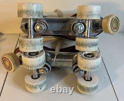 VINTAGE Riedell White Roller Skates Red Wing Size 4.5