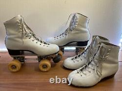 VINTAGE Snyder Douglas Super Deluxe Roller Skates Boots Sz. 6 Riedell boots plus