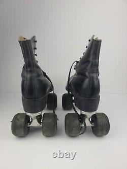 VTG Black Leather Sure Grip Century Roller Skates. Unsure Of Size maybe 4