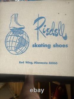 VTG Riedell Red Wing Roller Skates Skating Shoes Women Size 6 White Original Box