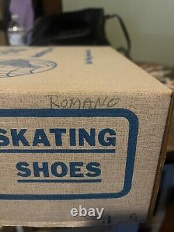 VTG Riedell Red Wing Roller Skates Skating Shoes Women Size 6 White Original Box