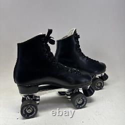 Vintage 1999 Sure Grip Super X 7L Black Leather Roller Skates Sz 9 Men's Clean