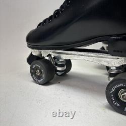 Vintage 1999 Sure Grip Super X 7L Black Leather Roller Skates Sz 9 Men's Clean