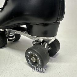 Vintage 1999 Sure Grip Super X 7L Black Leather Roller Skates Sz 9 Men's Clean