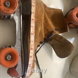 Vintage 50s-60s Riedell Red Wing Sure Grip Tan Suede Skates Canada