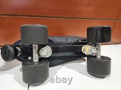 Vintage 80s RIEDELL CARRERA 105B Black Speed Skates Style #2 sz 9 Roller Derby