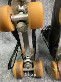 Vintage Black Riedell roller skates size 11.5 sure grip old school