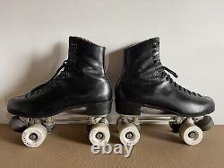 Vintage Chicago Custom Riedell 220 Roller Skates 7R Black