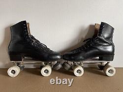 Vintage Chicago Custom Riedell 220 Roller Skates 7R Black