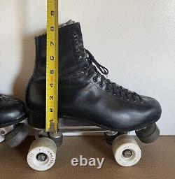 Vintage Chicago Custom Riedell 220 Roller Skates 7R Black