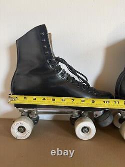 Vintage Chicago Custom Riedell 220 Roller Skates 7R Black