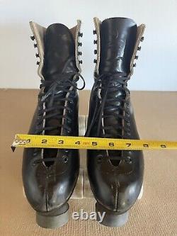 Vintage Chicago Custom Riedell 220 Roller Skates 7R Black