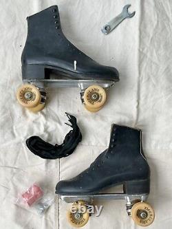 Vintage Chicago Roller Skates Riedell White Claws Wheels Black Sz 6