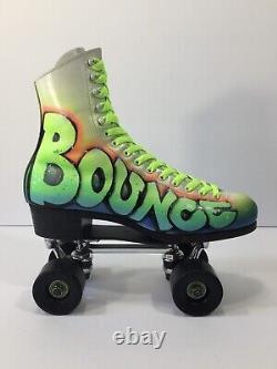 Vintage Custom Riedell Hand Painted Roller Skates Size 8 Airbrush Chicago(B133)