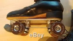 Vintage Douglas Snyders Custom Built Black Riedell Roller Skates Size 10