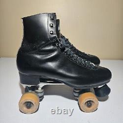 Vintage Leather Roller Skates withVanguard The Advantage Wheels Size 10 Riedell