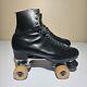 Vintage Leather Roller Skates withVanguard The Advantage Wheels Size 10 Riedell