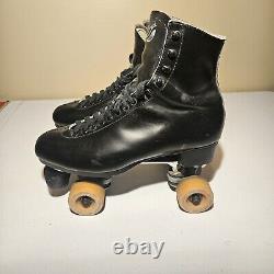 Vintage Leather Roller Skates withVanguard The Advantage Wheels Size 10 Riedell