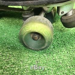 Vintage Mens Riedell Roller Skates Sure Grip Century 8 Sims Green Wheels Wow