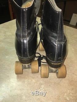 Vintage Mens Riedell Roller Skates Sure Grip plates, size 11-12, Olympian Wheels