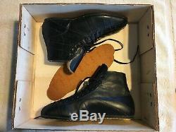 Vintage New Riedell Speed Skate Leather Boot Model 285B Size 8M