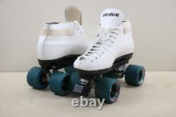 Vintage Old School White Riedell Speed Roller Skates Witch Doctor Wheels USA