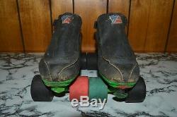 Vintage Pair Of RIEDELL 395 (Size 7.5) ROLLER SPEED SKATES with SUNLITE Plates