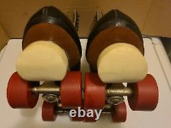 Vintage RIEDELL CHICAGO Custom GM II Roller Skates withred Wheels Mens 10 mint