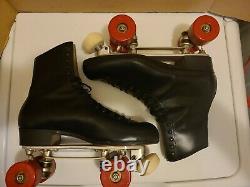 Vintage RIEDELL CHICAGO Custom GM II Roller Skates withred Wheels Mens 10 mint
