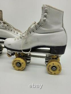Vintage RIEDELL Red Wing Suregrip 4 USA ROLLER SKATES Size 6 N6-E2 Wool Tongue