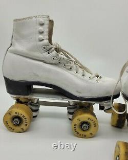 Vintage RIEDELL Red Wing Suregrip 4 USA ROLLER SKATES Size 6 N6-E2 Wool Tongue